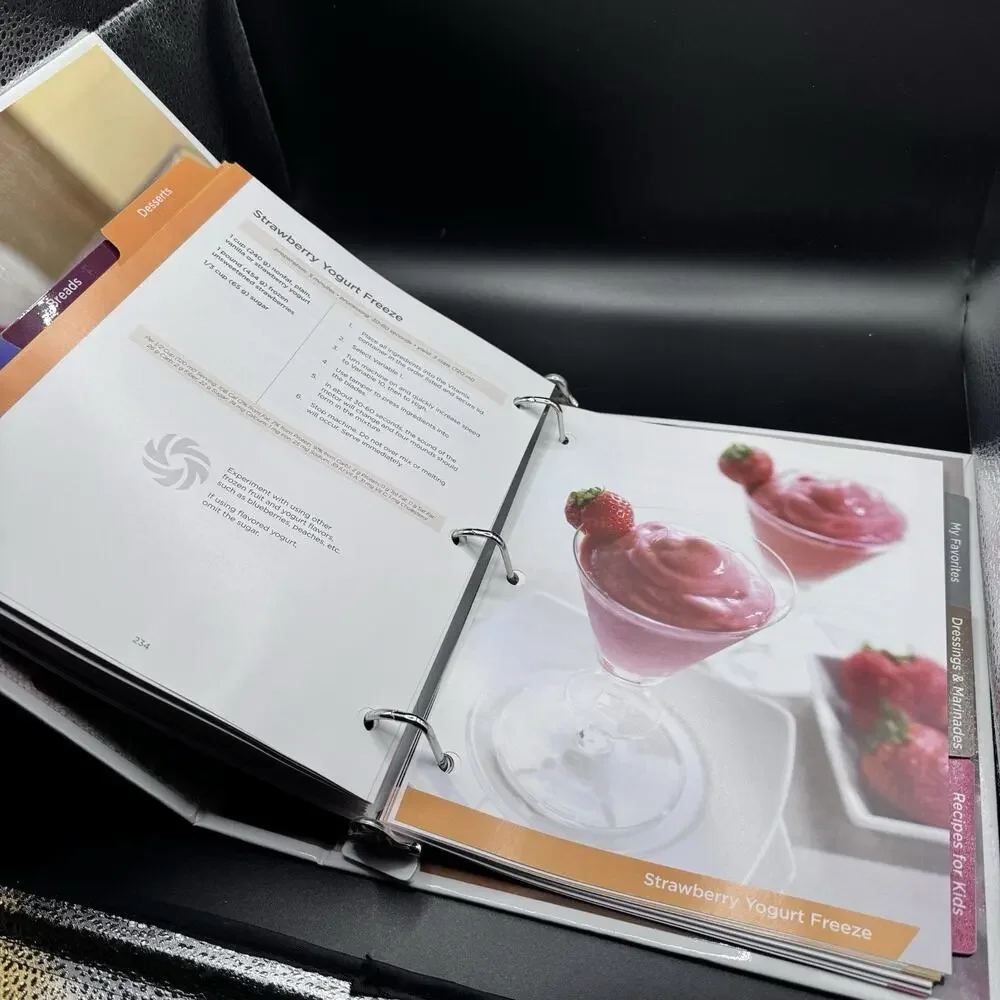 Vitamix Blender Whole Food Recipes 3 Ring Binder Cookbook